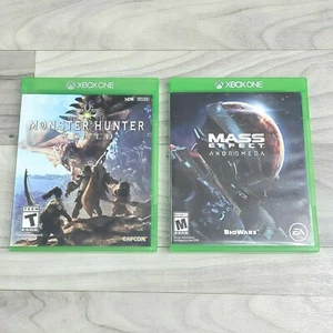 Microsoft Xbox One; 2 games; Monster Hunter: World and MASS EFFECT Andromeda  - Picture 1 of 5