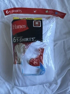 Hanes Tagless White T-Shirts Value Pack (6) 2135P6 Size Medium 38-40 Chest 2014 - Picture 1 of 2