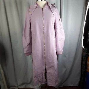Daisy Rain Coat Long Womens Size Medium Waterproof Jacket Lavender Coat Med #773 - Picture 1 of 12