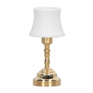 Bedroom Table Lamp Model Realistic Vintage Life Scene Doll House Pretend Game - Picture 1 of 8
