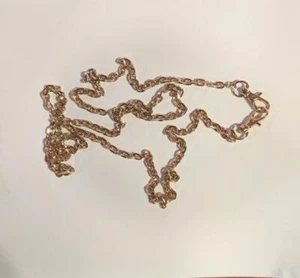Bandolera vintage tono dorado cadena clips giratorios eslabones simples elegante 48" - Imagen 1 de 3