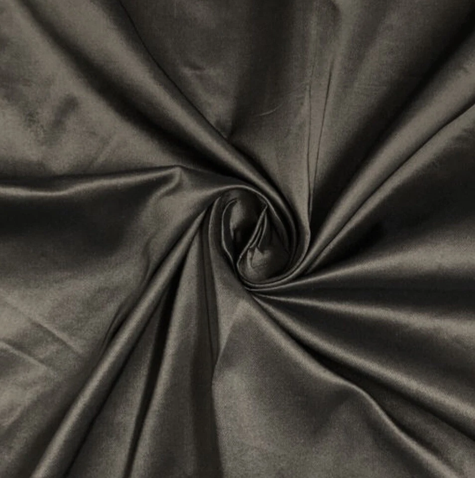 Black beige Iridescent 100% Silk Taffeta Fabric 54” Width Sold By The Yard - Image 1 of 1