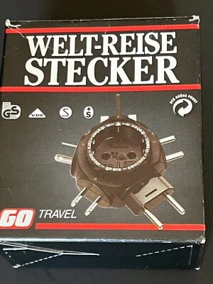 Raro. Welt- Travel Plug Europe, Africa, Asia, Australia & Misc Intl Outletplug Foto 1 de 4