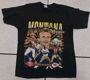 Vintage 90s Salem Joe Montana Magic T-Shirt L - Picture 1 of 12