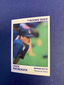 1991 Star The Rookie Guild White Promo #18 Chuck Knoblauch RC Twins /5000