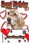 English Setter Dog  love Birthday Greeting Personalised Card A5 Pa2 Any Name sis