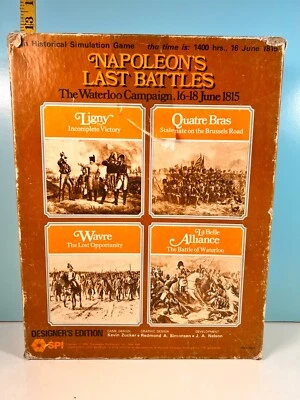 Napoleon's Last Battles Designer Ed. Waterloo Campaign SPI (incomplete) - Image 1 of 4