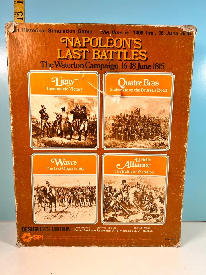 Napoleon's Last Battles Designer Ed. Waterloo Campaign SPI (incomplete) - Image 1 of 4