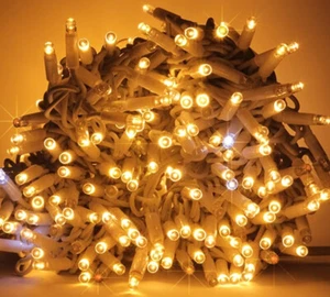 Serie 200 LED esterno 20mt oro + flash bianco Luci natale freddo natale 20m 20mt - Foto 1 di 3