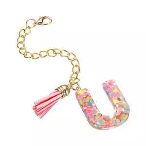 Letter Charm Accessories for Tumbler Cup Name ID, Multicolored(Letter U) - Picture 1 of 6