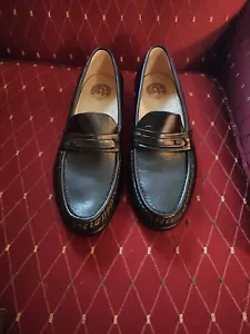 SAS Mens Comfort Shoes Ace Slip On Loafers Black Leather Moccasin USA 9.5 M - Picture 1 of 4