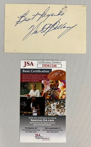 Walt Bellamy Signed 3x5 Card JSA Certified AUTO Atlanta Hawks NBA All-Star HOF! - Picture 1 of 2