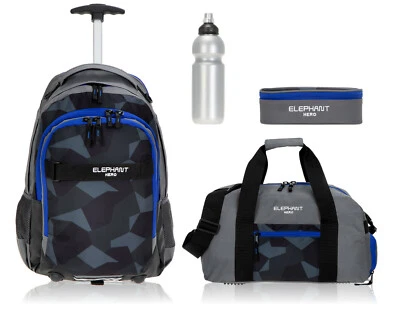 4T Set Trolley Elephant Hero Signature Schultrolley Rucksack 12771 Cyber Camo BL - Bild 1 von 4