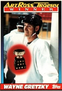 Wayne Gretzky Art Ross Trophy Winner Kings Topps Ice Hockey Card No 522 1991 - Picture 1 of 2