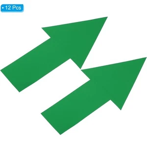 12 Pezzi Adesivo Freccia Direzionale, 12" Freccia Rimovibile Adesivi Decalcomanie Verde - Foto 1 di 5