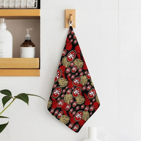 2pcs San Francisco 49ers Hand Towel Soft Towel Kitchen Towel Print Towels 11.8" Cover