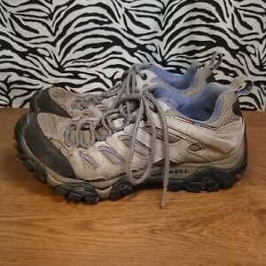 BINF - 0526 - Women's Ladies Sz. 9.5 Grey/Blue Merrell Hiking Shoes