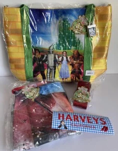 Harvey's Wizard of Oz LOT Yellow Brick Road Poster Tote CNC Dust Bag & Sticker - Picture 1 of 9
