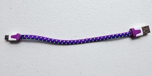  8" MICRO USB V8 flat Fabric Braided Charge data Cable FOR Samsung galaxy s6 s7+ - Picture 1 of 18