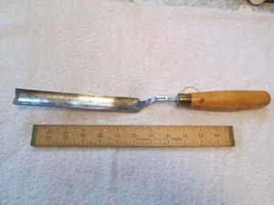 Wm. Marples & Sons 1" Cranked Neck Paring Gouge - 15 1/2"L- Boxwood Handle - VGC - Picture 1 of 9