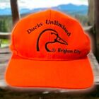 Vintage Ducks Unlimited Blaze Orange Hunting Hat Snapback