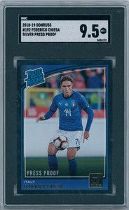 2018/19 Donruss Soccer Panini #192 Federico Chiesa Silver Press Proof SGC 9.5