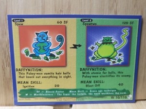 PUKEY-MON 🏆2000 Pacific #16 Trading Card🏆FREE POST