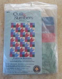 NIOP Dritz Quilt by Numbers Wallhanging Kit POSIES IN ROWSIES #3901 Multicolor - Picture 1 of 3