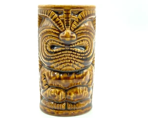 Vintage Tiki Becher Polynesian Germaine's Luau 2000 Hawaii Souvenir 16 flüssige Unzen braun - Bild 1 von 9