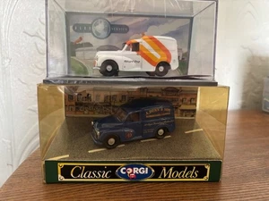 Two Corgi Classics Morris Minor 1000 Vans - Courtline & Dunns - Picture 1 of 1