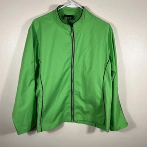 Bolle donna 1X giacca pista verde con zip abbigliamento sportivo tempo libero - Foto 1 di 7