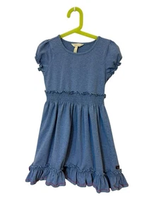 Matilda Jane Perfectly Paired Lap Dress Twirl Heather Blue SZ 8 Elastic Sleeve - Picture 1 of 5