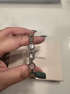 Freida Rothman Sterling Silver With Gold Overlay & Black Rhodium Hinge Bangle. - Picture 1 of 3