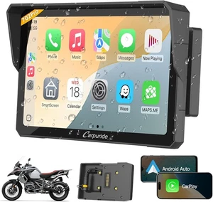 W702B PRO for BMW Motorcycle CarPlay & Android Auto Dual Bluetooth, 7" Waterpro - Picture 1 of 9