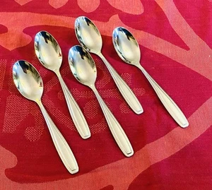 Radley & Stowe Edelstahl mattierter Griff glänzend Schüssel 5 Plätze ovale Löffel 7 1/4" - Bild 1 von 9