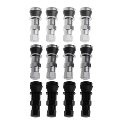 4x Aluminum Bolt-in Car Motorcycle Tubeless Wheel Tire for Valve Stem With Dust - Image 1 of 4