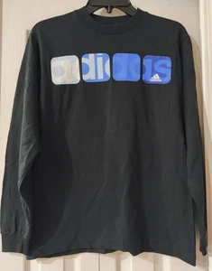 Adidas Women's Black Long Sleeve Cotton Pullover Shirt Size Large - Picture 1 of 4