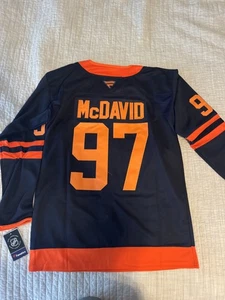 Jersey Connor McDavid Edmonton Oilers azul marino y naranja para hombre talla mediana (50) - Imagen 1 de 10
