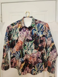 Robert Graham Hemd Herren Blumenmuster Bunt Blumen Langarm Gr. 2XL (A15  - Bild 1 von 10