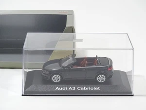 MINICHAMPS 1:43 Modellauto - Audi A3 Cabriolet, schwarz Metallic + OVP - Bild 1 von 7