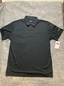 Nike Golf Polo Shirt Size Large Black Short Sleeve Mens NEW NWT - Picture 1 of 12