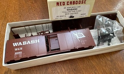 Red Caboose HO Kit #RC-8067-b AAR Box Car Wabash Follow The Flag #86069 NOS NY - Image 1 of 4