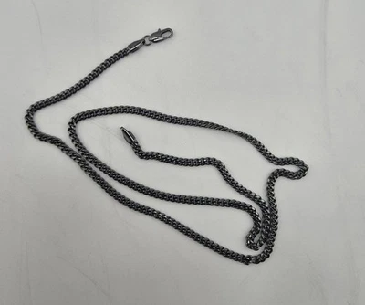 Collar de cadena cubana Miami chapado en rodio negro oro blanco 14k 24 pulgadas-4 mm Foto 1 de 4