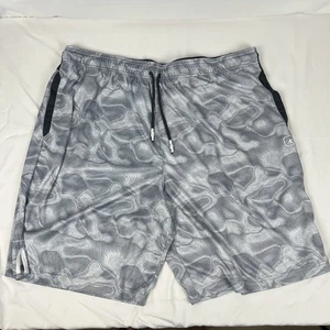 AND1 Shorts Mens 3XL Gray Black Camouflage Athletic Basketball Gym Pockets - Picture 1 of 14