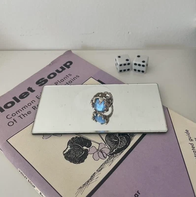 Anillo Mago Mondo Plata de Ley Piedra Azul Talla 5 Foto 1 de 4