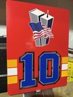 FDNY LADDER 10 REFLECTIVE Vinyl Sign W/ Twin Towers Logo