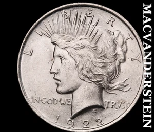 1922 Peace Dollar - Choice Gem Brilliant Uncirculated Lustrous #C4766 - Picture 1 of 2