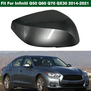 Tapa de cubierta de espejo retrovisor derecho gris para Infiniti Q50 Q60 Q70 QX30 2014-21 - Imagen 1 de 5