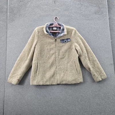 Chaqueta Pendleton Mujer XL Beige Mezcla Lana Polar Sherpa Pila Profunda LEER Foto 1 de 4