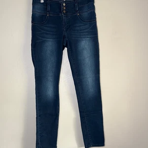 Pantalones de mezclilla para mujer 1822 tiro alto índigo - Imagen 1 de 9